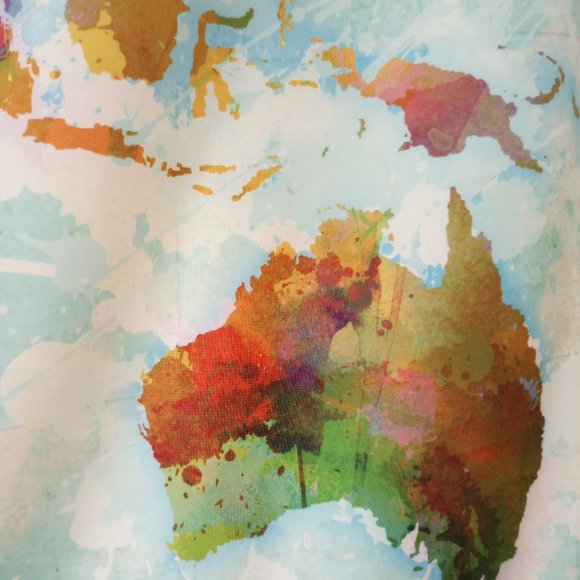 Wall Hanging / Tapestry - Abstract World Map 51"x60" - Picture 5 of 9